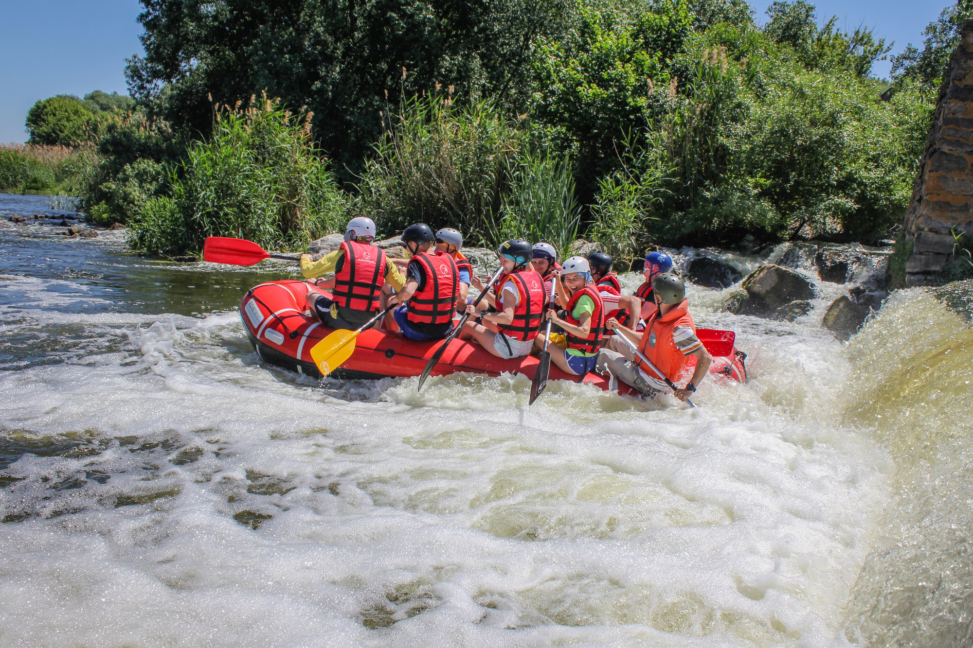 Dan s hčerko- rafting Bovec